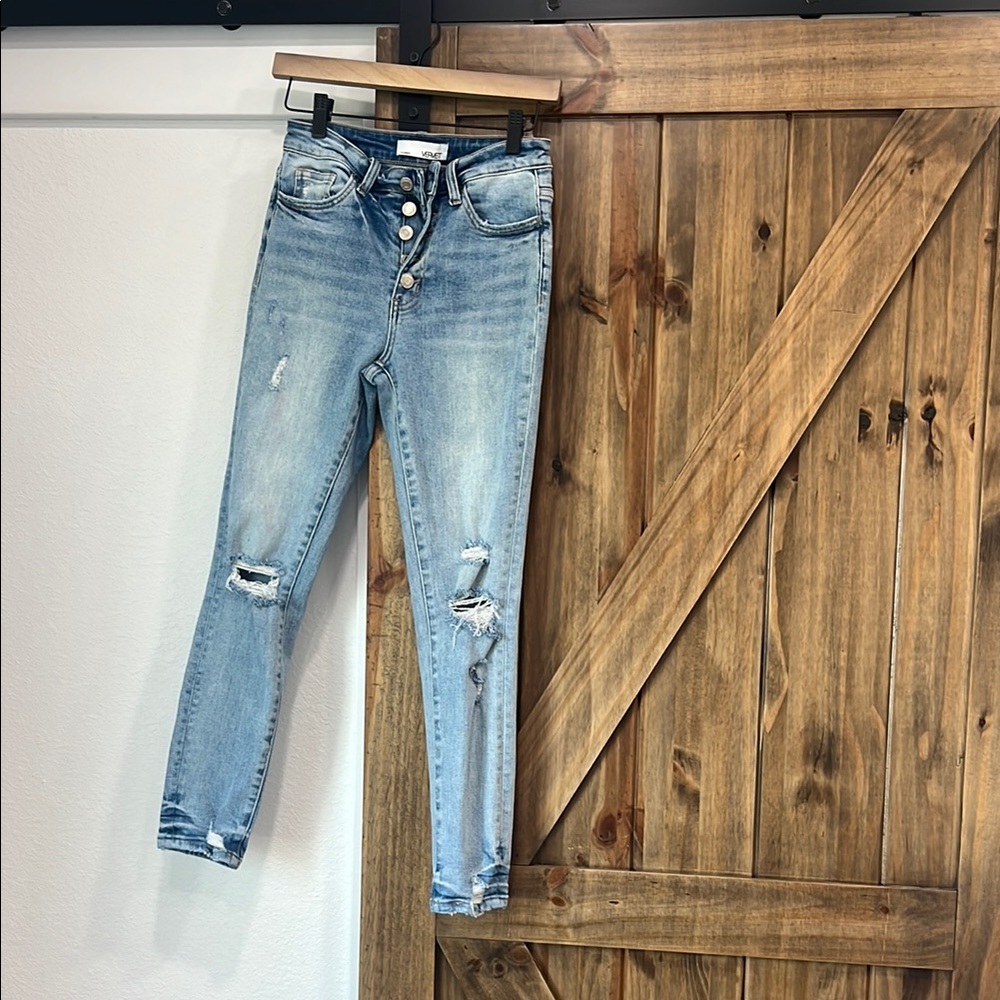 Distressed Light Blue Women's Jeans